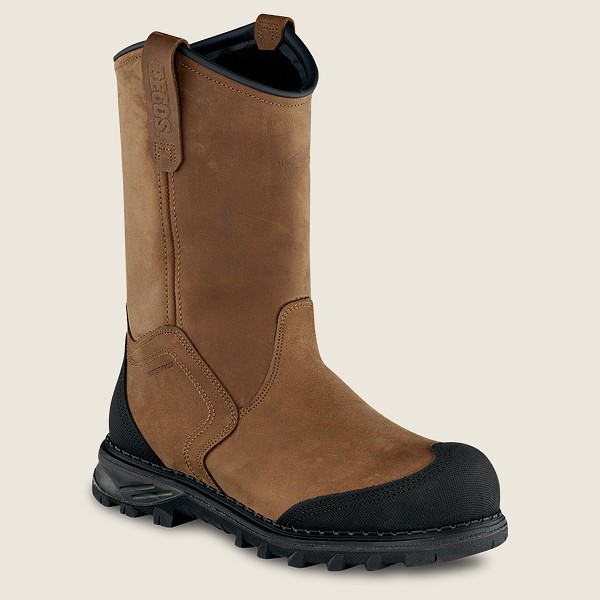 Botas de Seguridad Red Wing Hombre Marrom - Burnside - 11-Inch Waterproof Toe Pull-On - 651-ZUEXLC